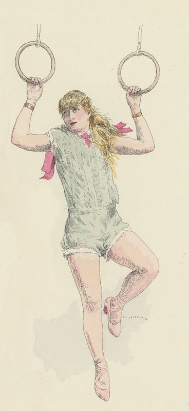 kadın jimnastikçi by Jules Arsene Garnier