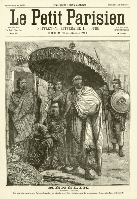 Habeş İmparatoru Menelik by Jules Borelli
