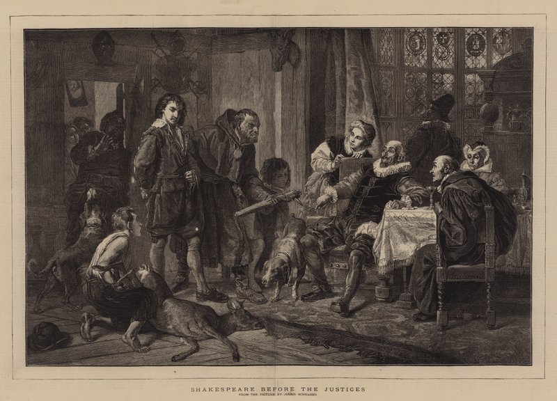 Adaletin önünde Shakespeare by Julius Friedrich Anton Schrader