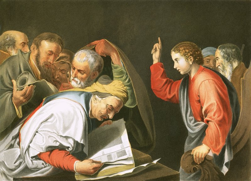 doktorlar arasında İsa by Jusepe de Ribera