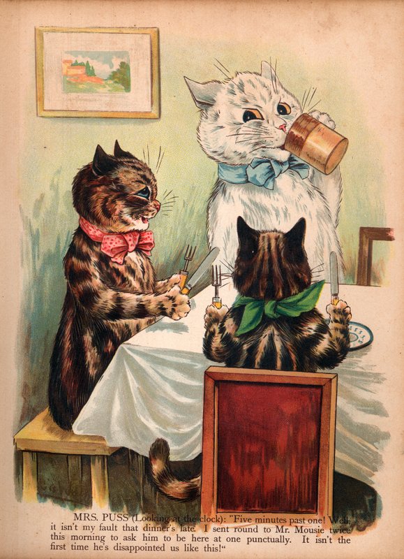 ಲೂಯಿಸ್ ವೈನ್ ಕ್ಯಾಟ್ಸ್ (ಕ್ರೊಮೊಲಿಥೊ)ಟರ್ಕ್ by Louis Wain