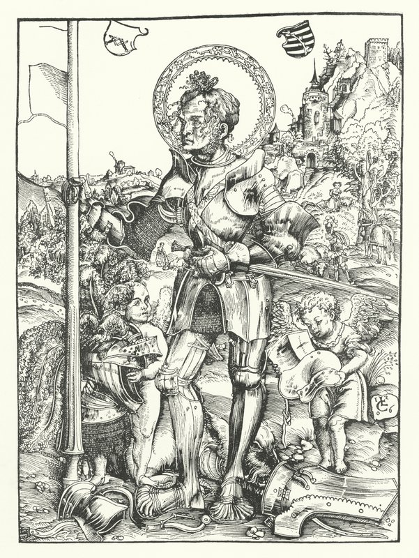 Aziz George (gravür) by Lucas the Elder (after) Cranach