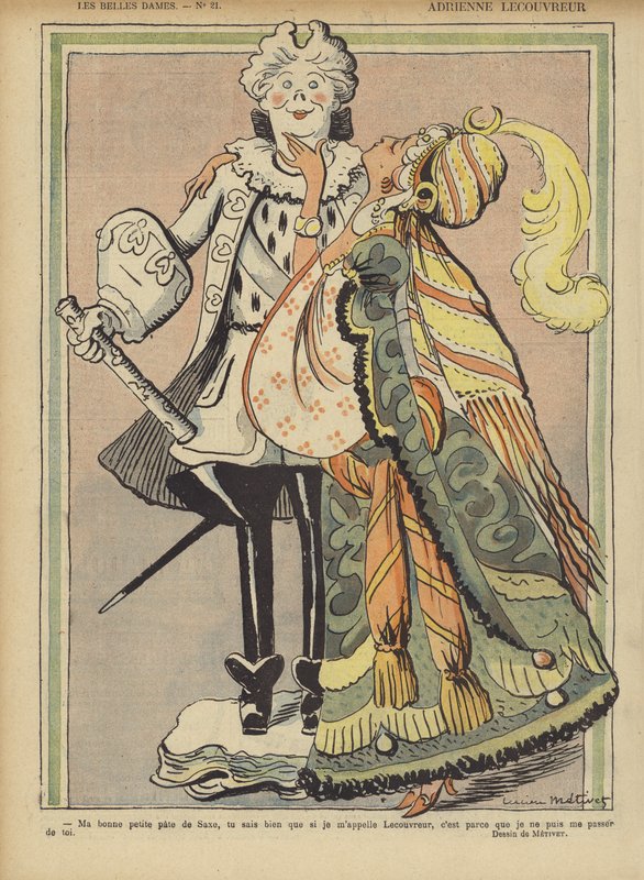 Adrienne Lecouvreur, Le Rire için İllüstrasyon by Lucien Metivet