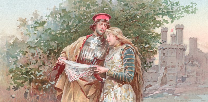 Shakespeare'in Othello'su (chromolitho) için illüstrasyon by Ludovico Marchetti