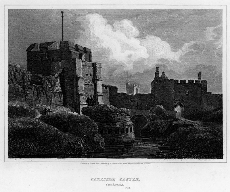 Carlisle Kalesi, Cumberland (gravür) by Luke (after) Clennell