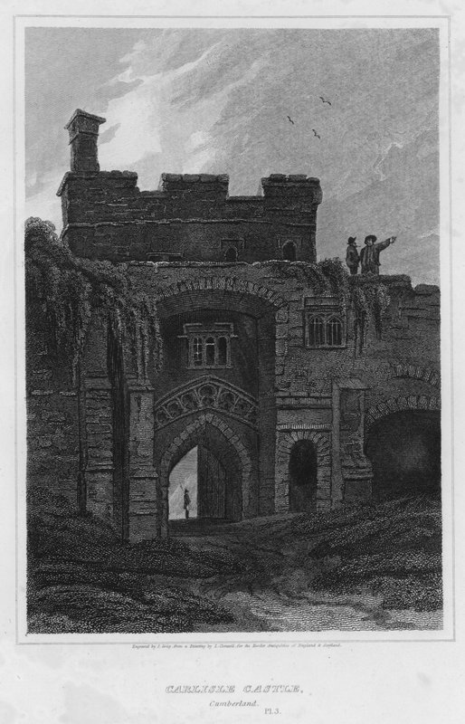 Carlisle Kalesi, Cumberland (gravür) by Luke (after) Clennell