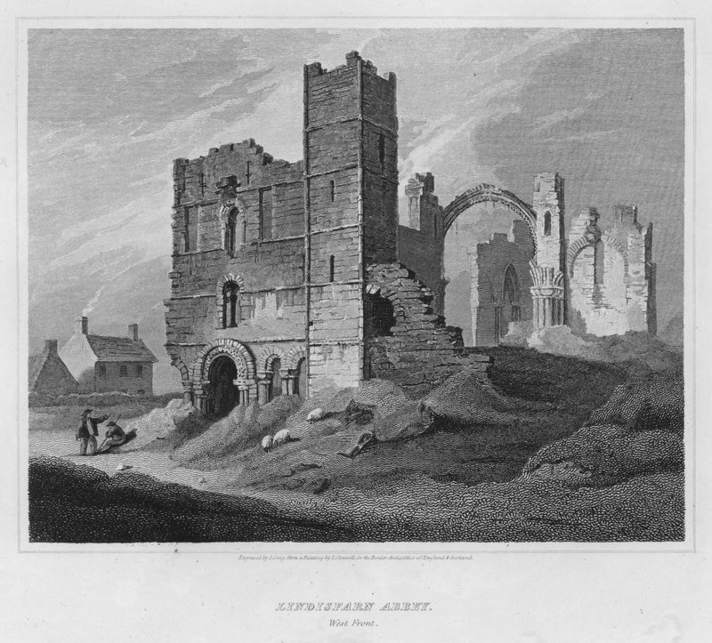 Lindisfarne Manastırı, Batı Cephesi (gravür) by Luke (after) Clennell