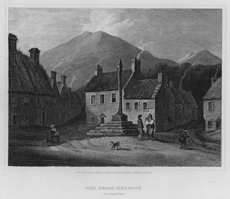 Haç, Melrose, Roxburghshire (gravür) by Luke (after) Clennell
