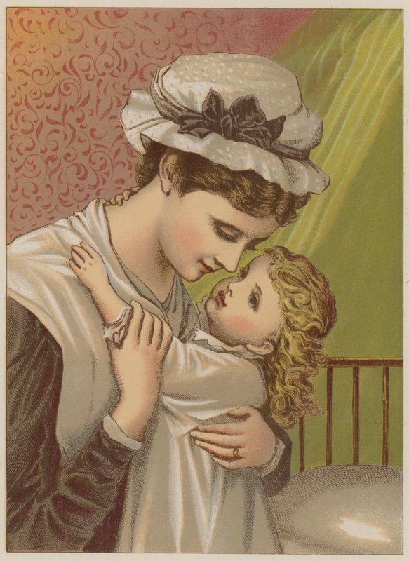 İyi Geceler diyen bebek (chromolitho) by Mary Ellen Edwards