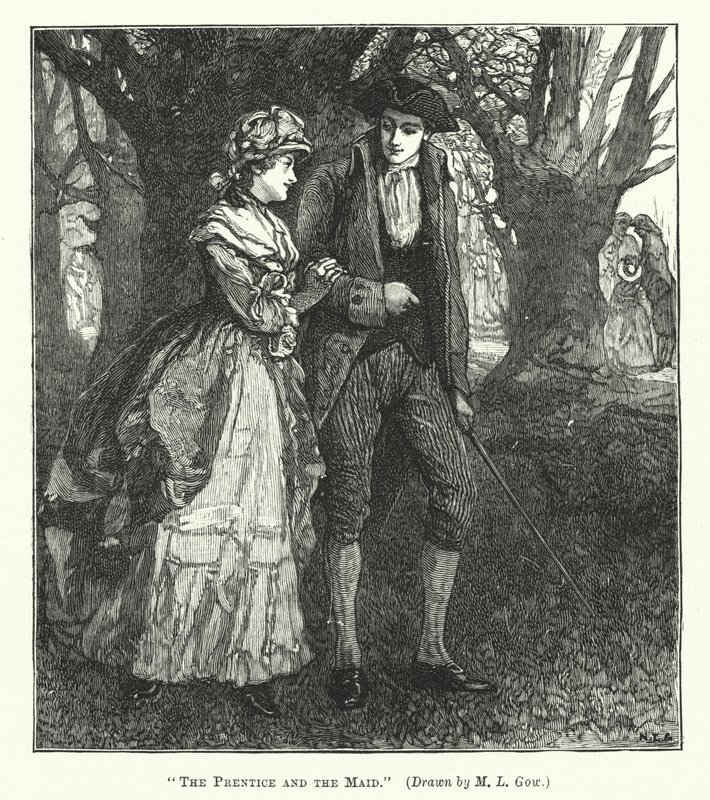 Prentice ve Hizmetçi (gravür) by Mary L. Gow
