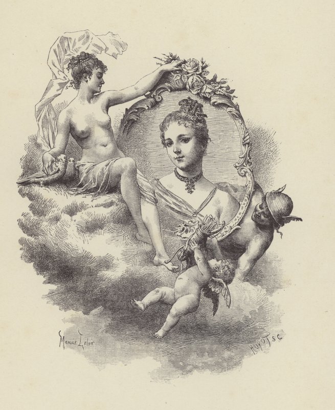 Manon Lescaut için çizim (gravür) by Maurice Leloir