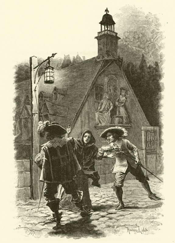 Üç Silahşörler için İllüstrasyon (gravür) by Maurice Leloir
