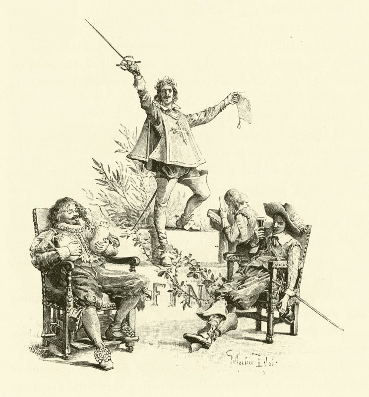 Üç Silahşörler için İllüstrasyon (gravür) by Maurice Leloir