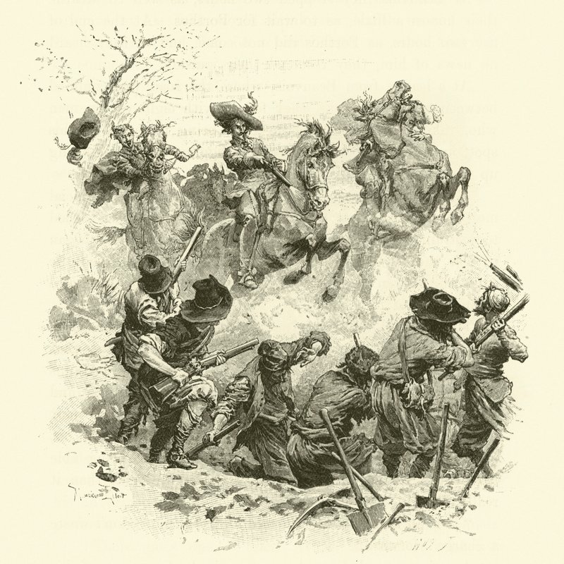 Üç Silahşörler için İllüstrasyon (gravür) by Maurice Leloir