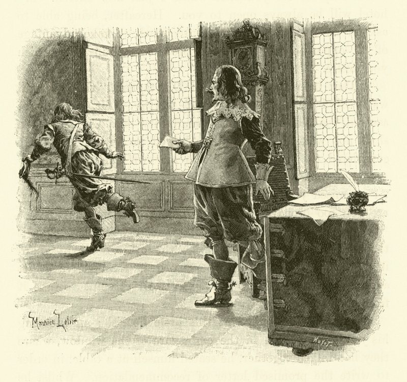 Üç Silahşörler için İllüstrasyon (gravür) by Maurice Leloir