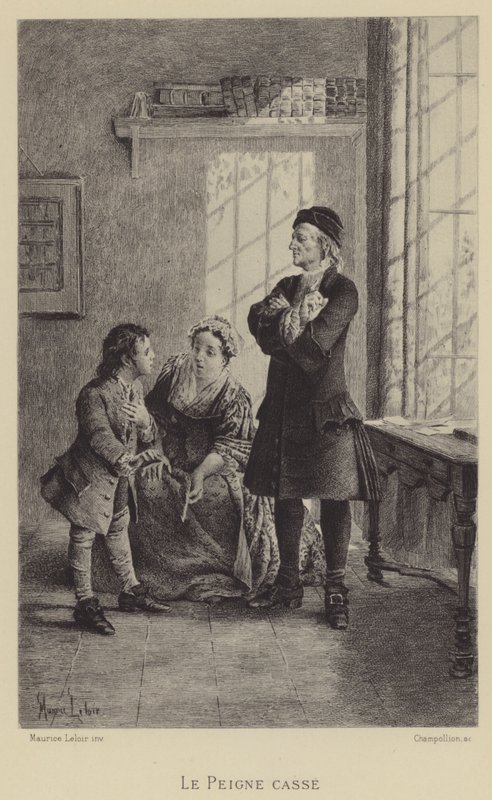 Kırık tarak (gravür) by Maurice Leloir