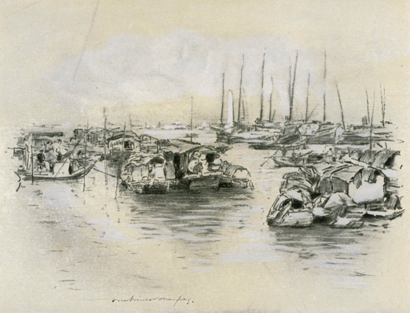 Sarı Nehir üzerinde by Mortimer Ludington Menpes