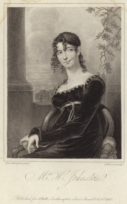 Bayan H Johnston (gravür) by Moses Haughton