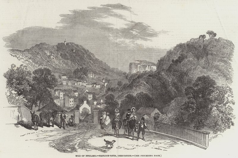 İngiltere Kaplıcaları, Matlock-Bath, Derbyshire by Myles Birket Foster