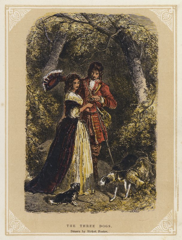 Üç Köpek (renkli taş) by Myles Birket (after) Foster