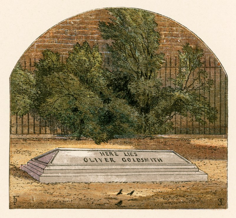 Burada Oliver Goldsmith yatıyor by Myles Birket Foster