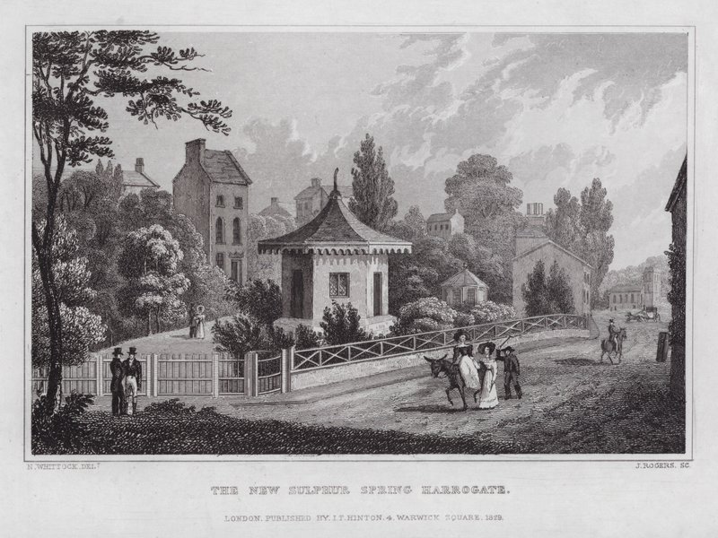 Yeni Kükürt Yayı, Harrogate (gravür) by Nathaniel (after) Whittock