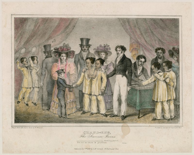 Chang-Eng, Siyam İkizleri, 1829 by Nathaniel Whittock