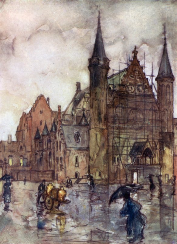Binnenhof, Lahey (renkli taş) by Nico Jungman