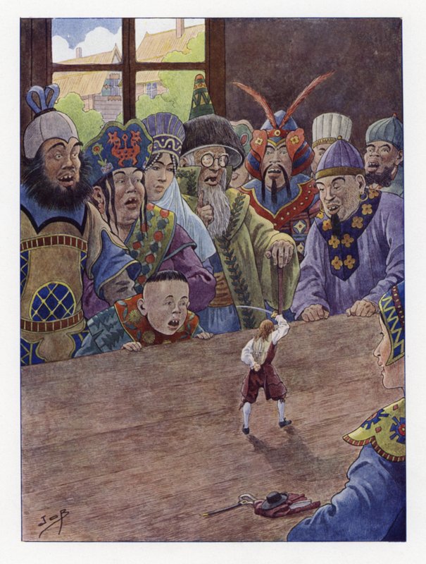 Gullivers Seyahatleri için İllüstrasyon by Onfray de Breville Job