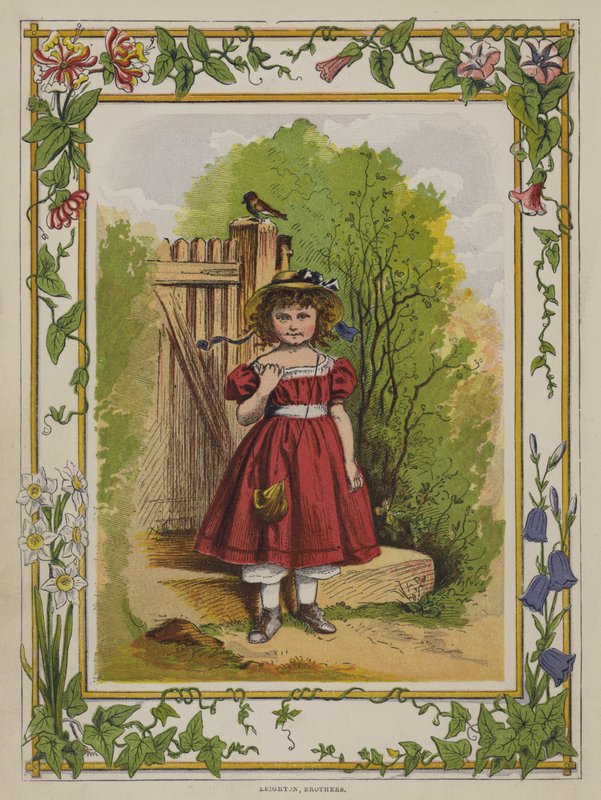 Kırmızı elbiseli küçük kız by Oskar Pletsch