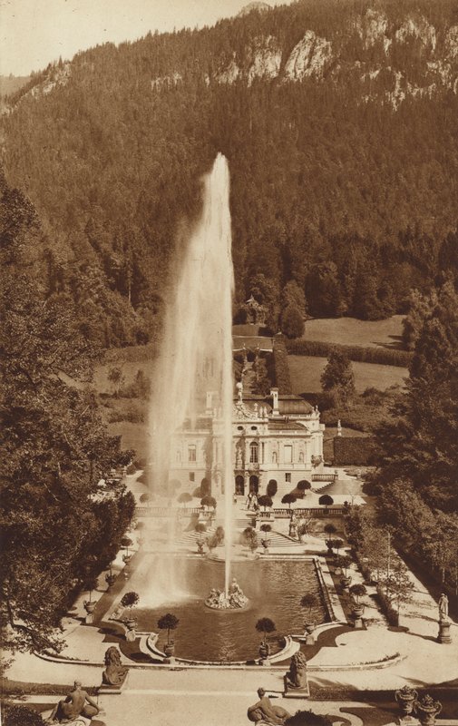 Oberammergau yakınında Bavyera Kings-Castle Linderhof by Otto Ballerstedt