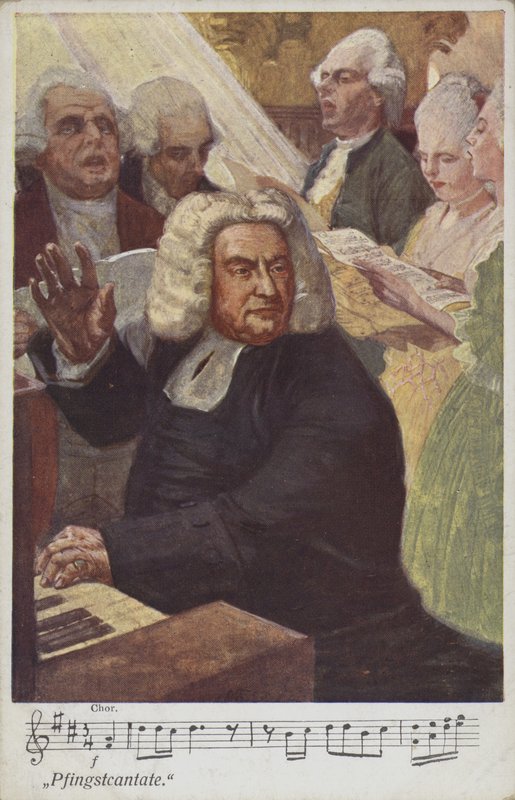 Johann Sebastian Bach (renkli taş) by Otto Friedrich