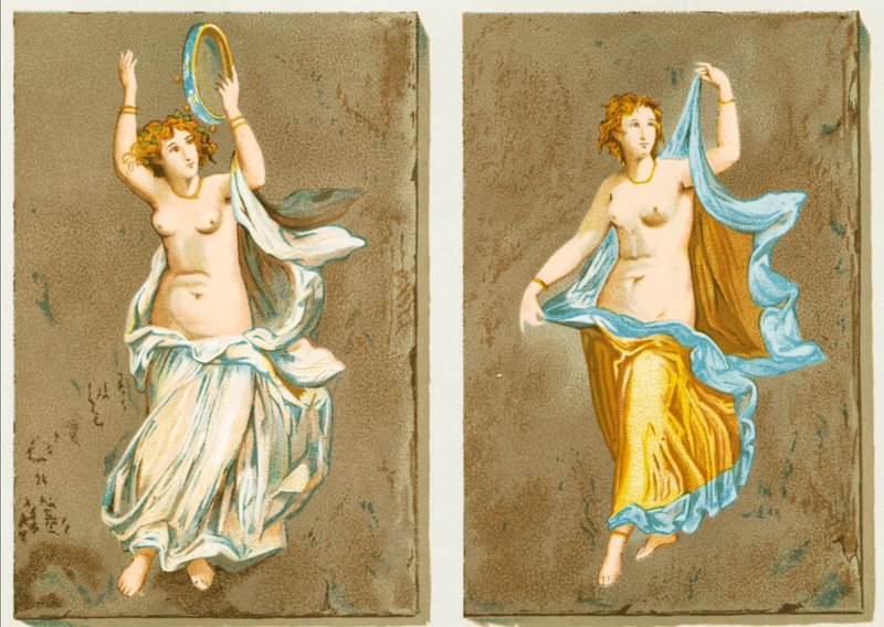 Pompei tablosundan dans eden kızlar by P. Sellier