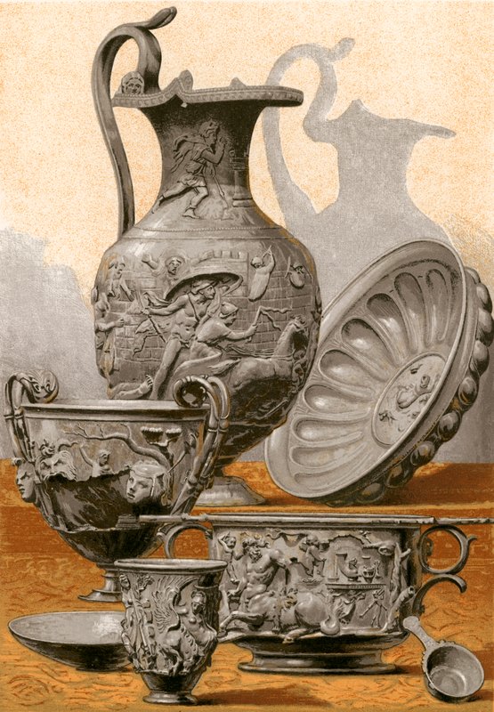 Silver Vases found at Bernay by P. Sellier