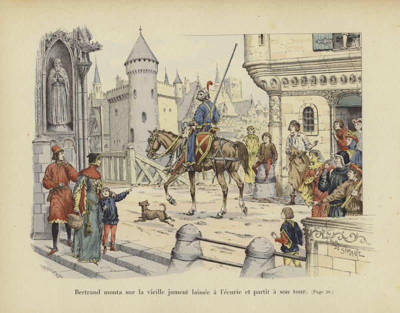 Bertrand du Guesclin yaşlı bir kısrağa binerek ayrıldı by Paul de Semant