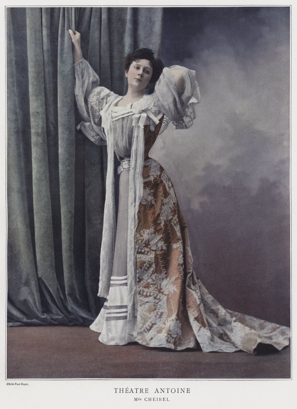 Jeanne Cheirel, Fransız aktris (renkli fotoğraf) by Paul Boyer