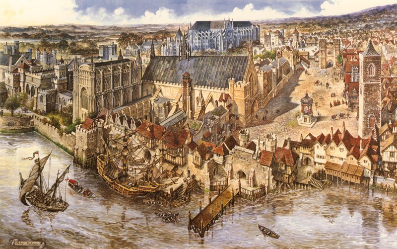 Westminster'in kuşbakışı görünümü by Peter Jackson
