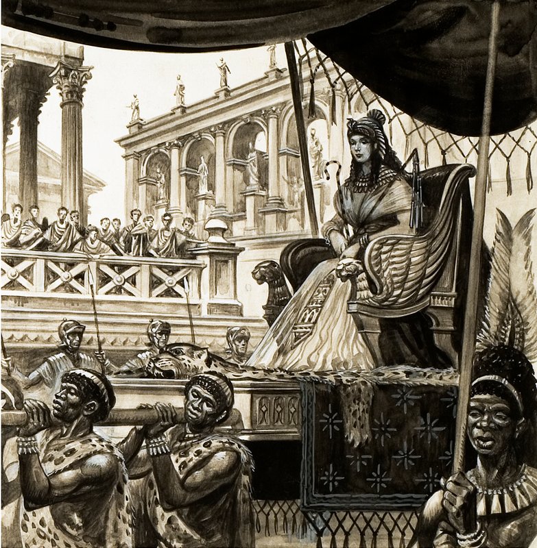 Cleopatra being carried on a litter by Peter Jackson