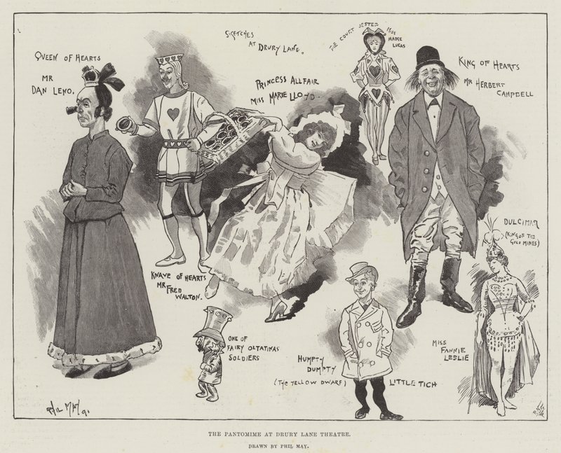 Drury Lane Tiyatrosu'nda Pandomim by Phil May
