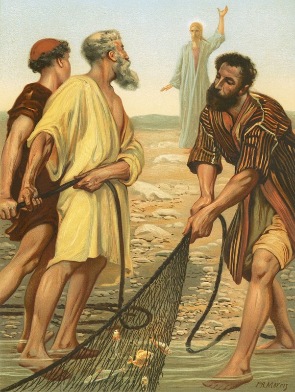 İsa öğrencilerini çağırıyor by Philip Richard Morris