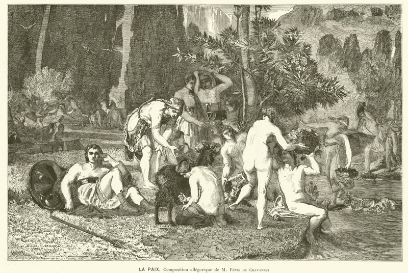 Barış (gravür) by Pierre (after) Puvis de Chavannes