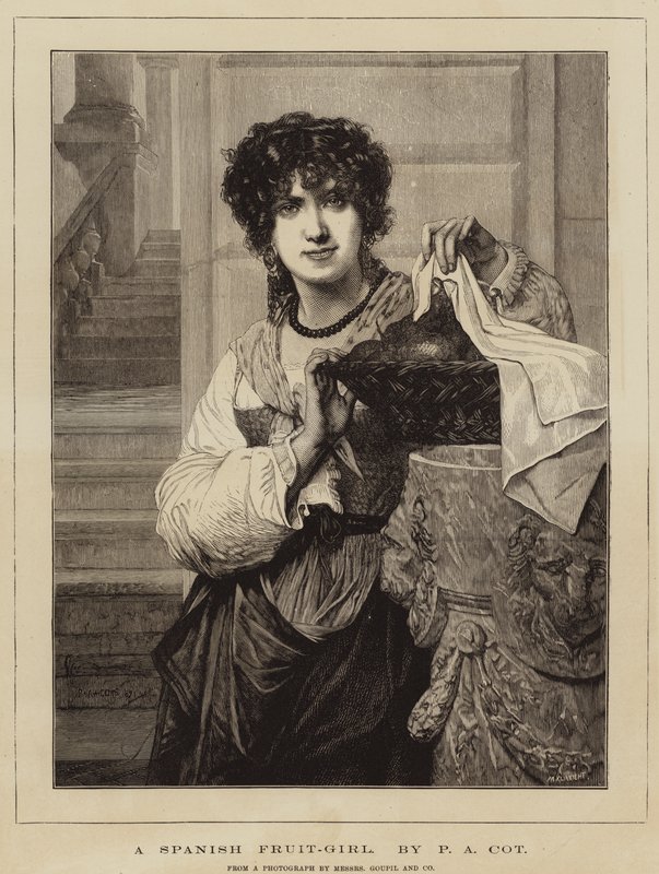 İspanyol Meyve Kızı by Pierre Auguste Cot