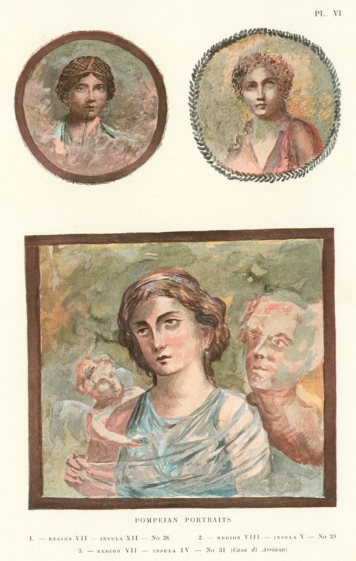 Pompei Portreleri (renkli taş) by Pierre Gusman