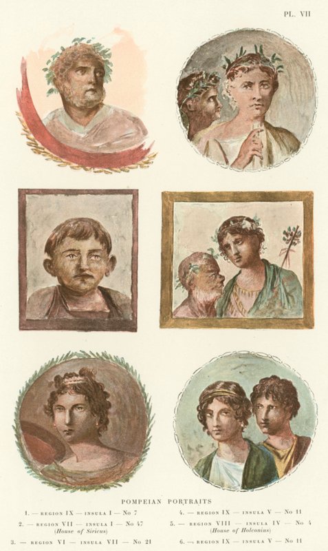 Pompei Portreleri (renkli taş) by Pierre Gusman