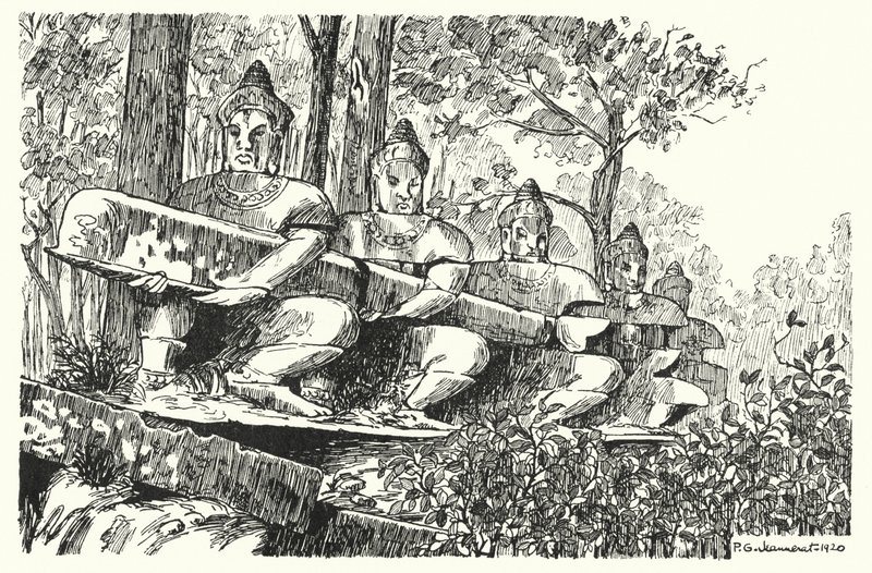 Korkuluğun devleri (gravür) by Pierre Jeannerat de Beerski