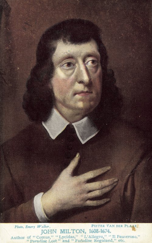 John Milton  by Pieter van der Plas or Plaas
