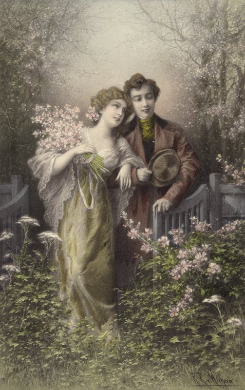 çiçeği ile Çift by Raimund Ritter Von Brennerstein Wichera