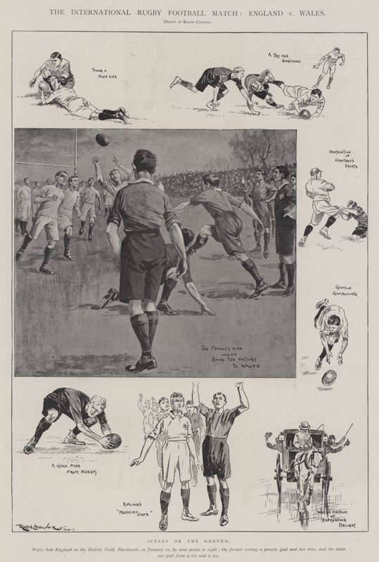 Uluslararası Rugby Futbol Maçı, İngiltere v Galler by Ralph Cleaver