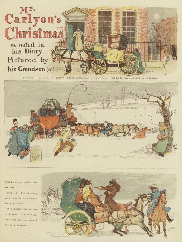 ಶ್ರೀ ಕಾರ್ಲಿಯಾನ್ಸ್ ಕ್ರಿಸ್ಮಸ್ (ಕ್ರೋಮೋಲಿಥೋ) ಟರ್ಕ್ by Randolph Caldecott