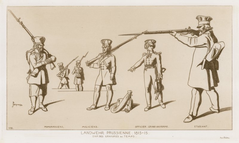 Prussian Landwehr, 1813-15.  by Raphael Jacquemin
